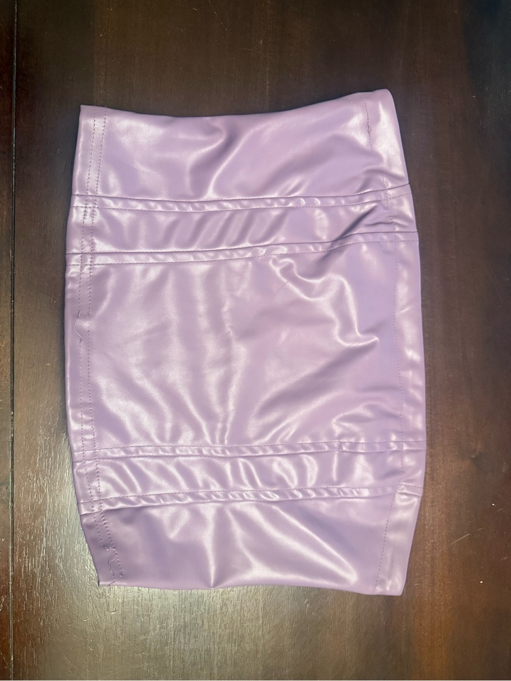 Faux Leather Lilac Corset-Style Tube Top